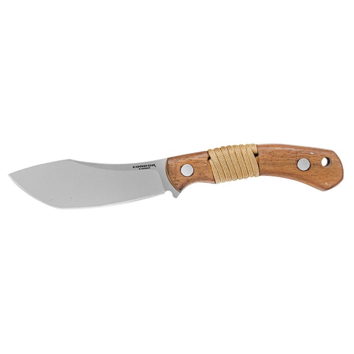 Couteau Condor Mountain Mountaineer Trail Lame Acier 440C Manche Noyer Etui Cuir Salvador CTK1204124C - Livraison Gratuite