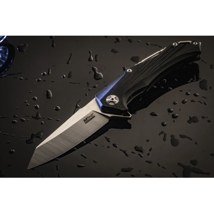 Couteau Mtech Evolution Black Manche G10 Lame D2 Framelock IKBS Clip MTEFDR025G10 - Livraison Gratuite