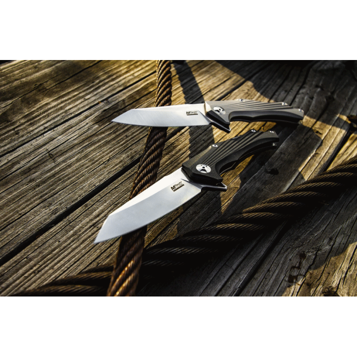 Couteau Mtech Evolution Black Manche G10 Lame D2 Framelock IKBS Clip MTEFDR025G10 - Livraison Gratuite