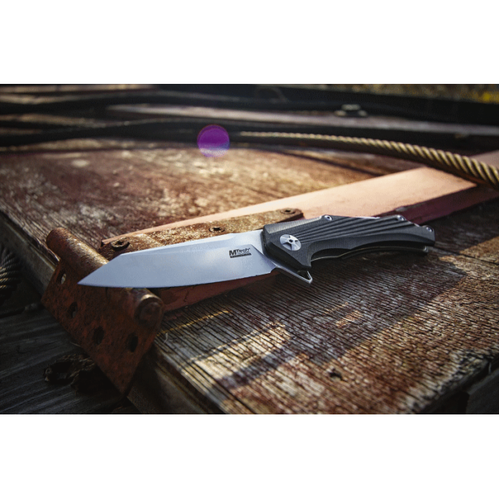 Couteau Mtech Evolution Black Manche G10 Lame D2 Framelock IKBS Clip MTEFDR025G10 - Livraison Gratuite