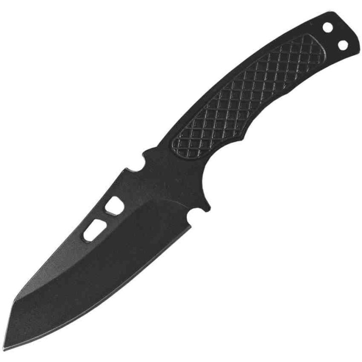 Couteau de Cou ABKT Tac Recon Ops Neck Lame Acier 8Cr13MoV Etui GRN AB017 - Livraison Gratuite