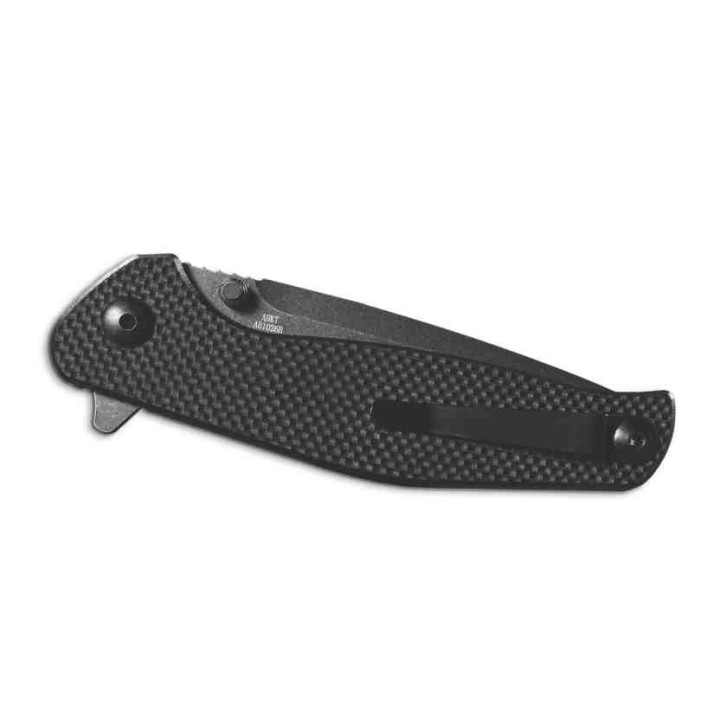 Couteau Tactical ABKT Tac Catalyst Black Lame Acier D2 Manche G-10 IKBS Linerlock Clip AB1026B - Livraison Gratuite