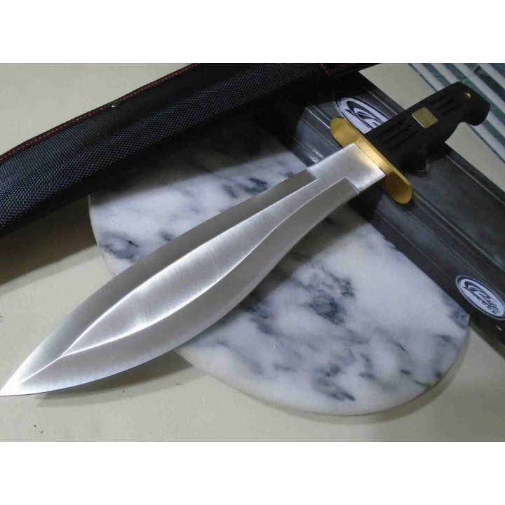 Couteau Kukri Machette Big Bad Bolo Bowie Lame Acier Inox Manche Rubber Etui Nylon CN211491 - Livraison Gratuite