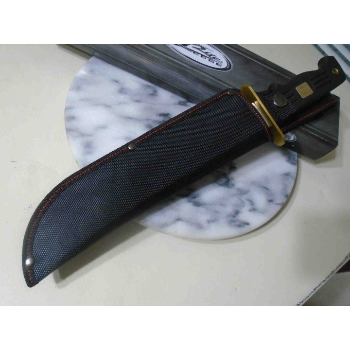 Couteau Kukri Machette Big Bad Bolo Bowie Lame Acier Inox Manche Rubber Etui Nylon CN211491 - Livraison Gratuite