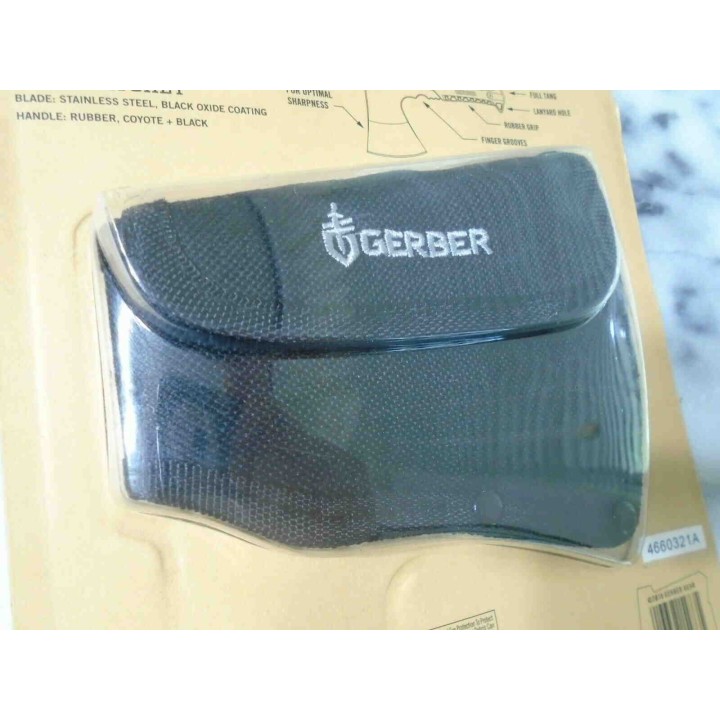 Hache Gerber Pack Hatchet Black Lame Acier Inox Manche FRN Etui Nylon G3484 - Livraison Gratuite