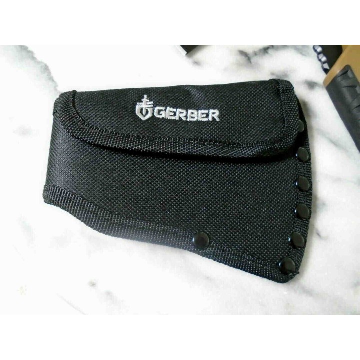 Hache Gerber Pack Hatchet Black Lame Acier Inox Manche FRN Etui Nylon G3484 - Livraison Gratuite