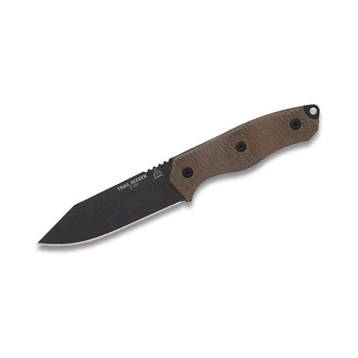 Couteau Bushcraft TOPS Knives Trail Seeker Lame Acier 1095 Manche Micarta Etui Kydex USA TPTLSR01 - Livraison Gratuite