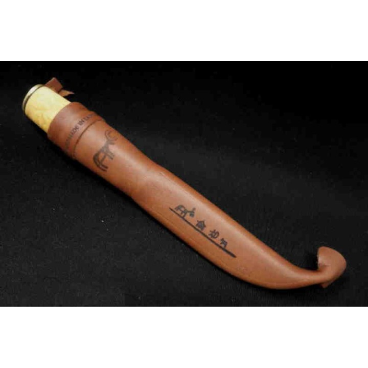 Couteau Puukko Brisa Polar Knife 95 Lame Carbone 80CrV2 Manche Bois Etui Cuir Made In FInland BRI24154 - Livraison Gratuite