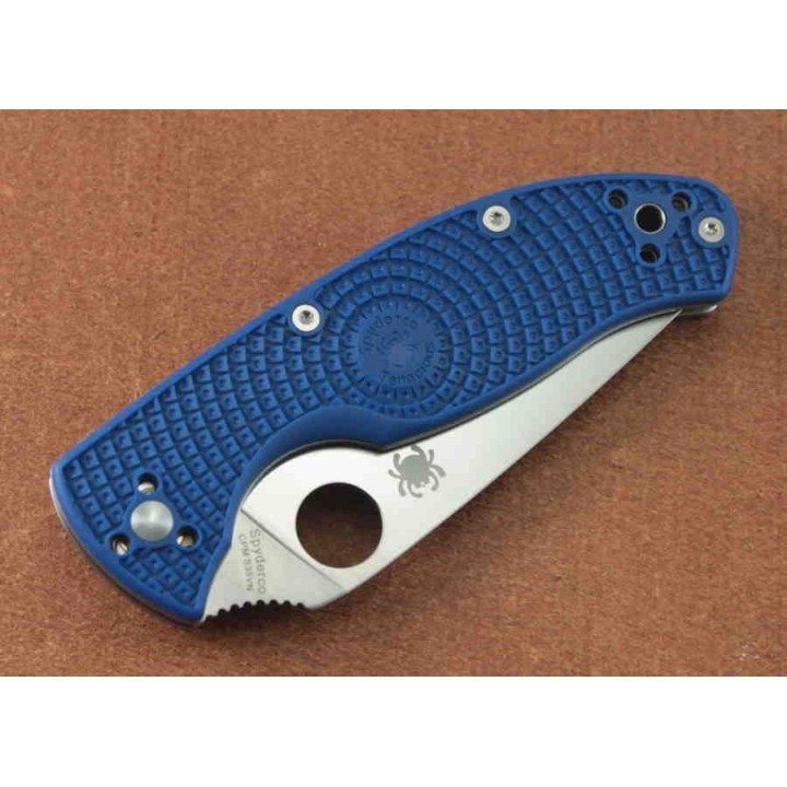 Couteau Spyderco Tenacious S35VN Lame Manche FRN Blue Linerlock Clip SC122PBL - Livraison Gratuite