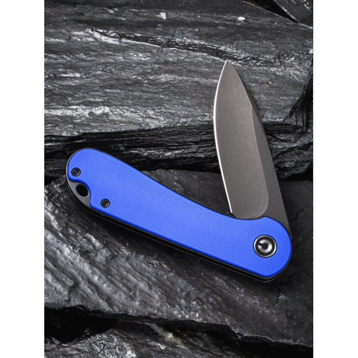 Couteau CIVIVI Elementum Blue Lame Acier D2 Black Manche G-10 IKBS Clip CIVC907X - Livraison Gratuite