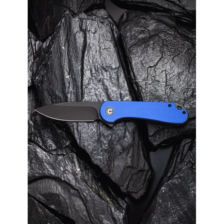 Couteau CIVIVI Elementum Blue Lame Acier D2 Black Manche G-10 IKBS Clip CIVC907X - Livraison Gratuite