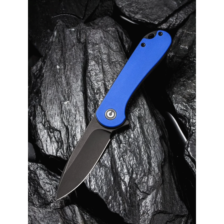 Couteau CIVIVI Elementum Blue Lame Acier D2 Black Manche G-10 IKBS Clip CIVC907X - Livraison Gratuite