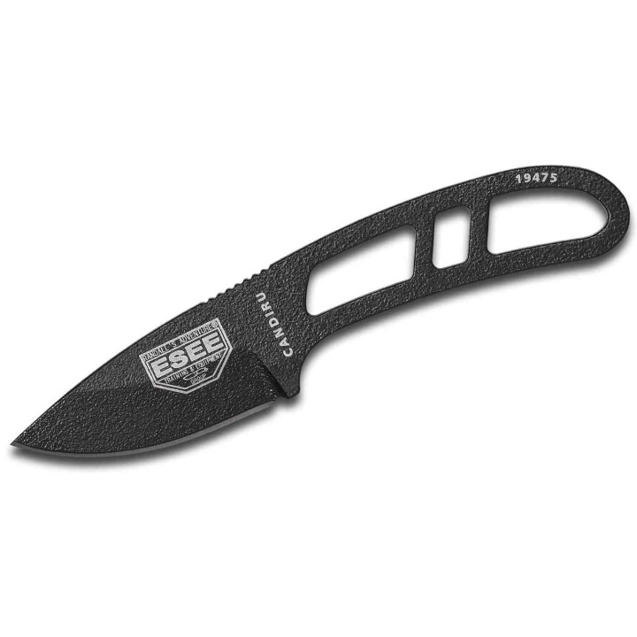 Couteau de Survie Esee Candiru Series Black Acier 1095 Made In USA Etui FRN ESCANB - Livraison Gratuite