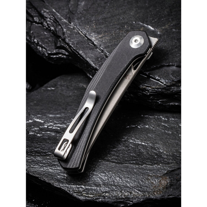 Couteau CIVIVI Lazar Black Lame Acier 10Cr15CoMoV Manche G10 Bearings Liner Loc CIVC200131 - Livraison Gratuite