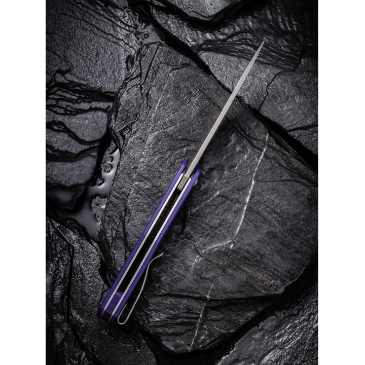 Couteau CIVIVI Lazar Purple Lame Acier 10Cr15CoMoV Manche G10 Bearings Liner Loc CIVC200132 - Livraison Gratuite