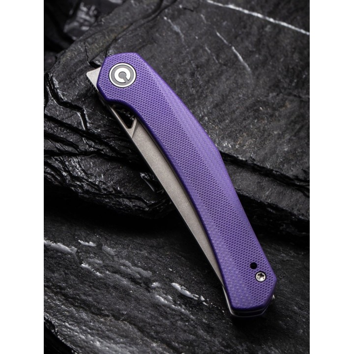 Couteau CIVIVI Lazar Purple Lame Acier 10Cr15CoMoV Manche G10 Bearings Liner Loc CIVC200132 - Livraison Gratuite