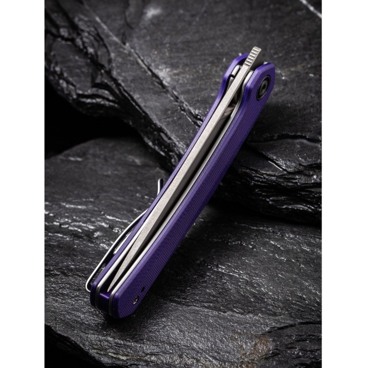 Couteau CIVIVI Lazar Purple Lame Acier 10Cr15CoMoV Manche G10 Bearings Liner Loc CIVC200132 - Livraison Gratuite