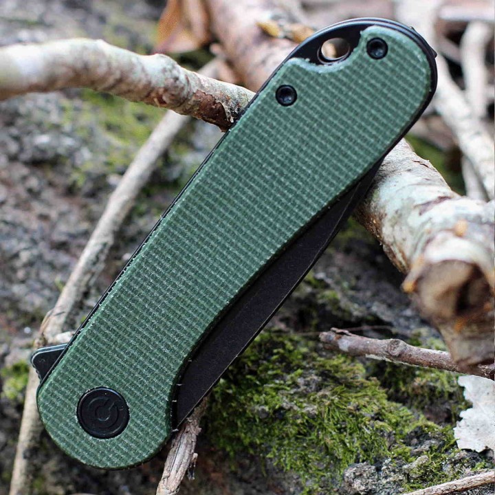 Couteau Civivi Elementum Tanto Green Lame Acier D2 Manche Micarta IKBS Linerlock Clip CIVC907TE - Livraison Gratuite