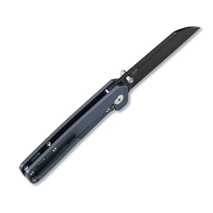 Couteau QSP Knife Penguin Ti Blue Lame Acier 154CM Manche Titane IKBS Framelock Clip QS130S - Livraison Gratuite