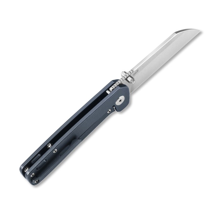 Couteau QSP Knife Penguin Ti Blue Lame Acier 154CM Manche Titane IKBS Framelock Clip QS130R - Livraison Gratuite