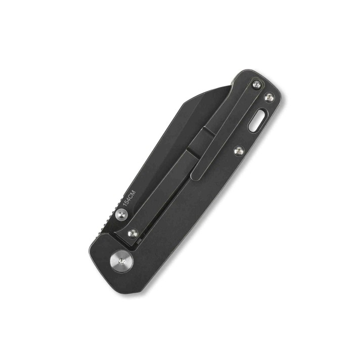 Couteau QSP Penguin Ti Black Lame Acier 154CM Manche Titane IKBS Framelock Clip QS130O - Livraison Gratuite