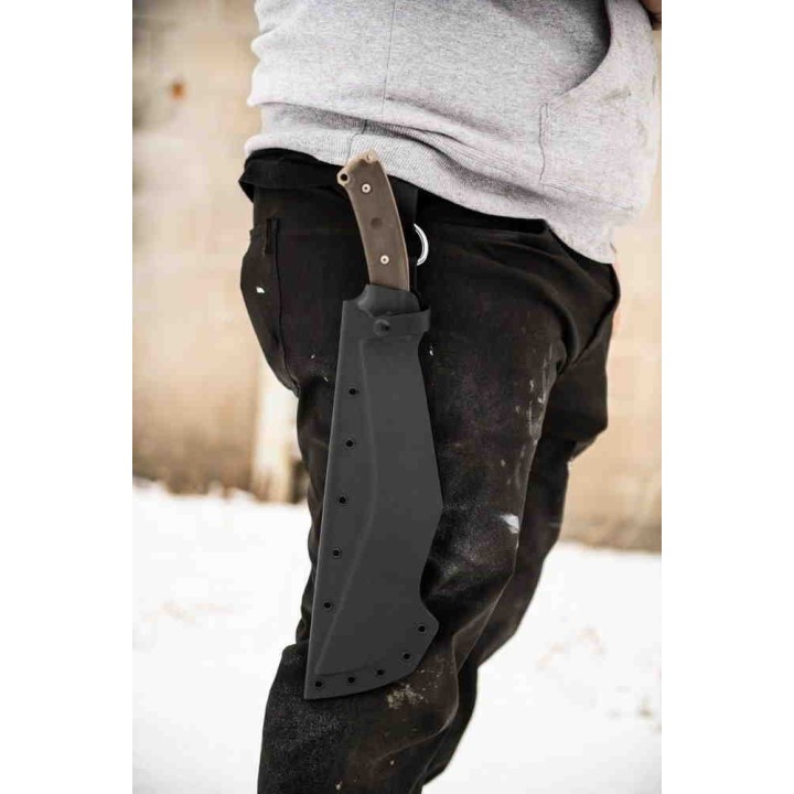 Machette Kukri TOPS Knives The Bestia Lame Acier Carbone 1095 Manche Micarta Etui Kydex USA TPTBST01 - Livraison Gratuite