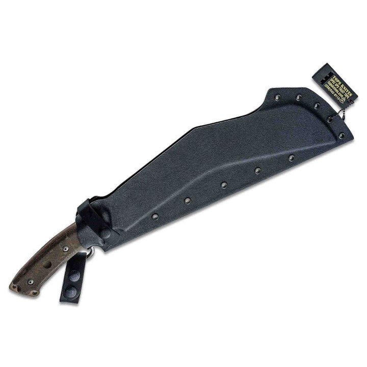 Machette Kukri TOPS Knives The Bestia Lame Acier Carbone 1095 Manche Micarta Etui Kydex USA TPTBST01 - Livraison Gratuite