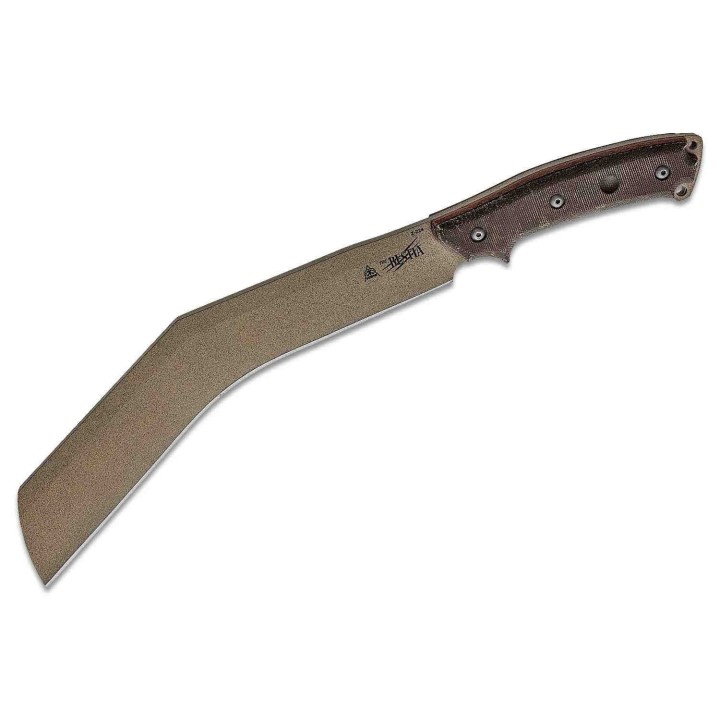 Machette Kukri TOPS Knives The Bestia Lame Acier Carbone 1095 Manche Micarta Etui Kydex USA TPTBST01 - Livraison Gratuite