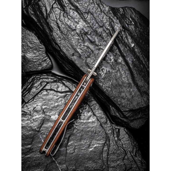 Couteau CIVIVI Hadros Brown Lame Acier 10Cr15CoMoV Manche Micarta IKBS Linerlock Clip CIVC200042 - Livraison Gratuite