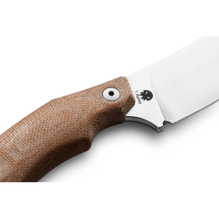Couteau Karambit LionSteel H1 Lame Acier M390 Manche Natural Micarta Etui Cuir Made Italy LSTH1CVN - Livraison Gratuite