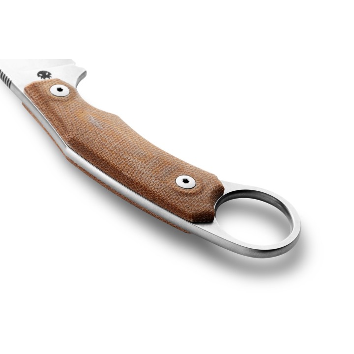 Couteau Karambit LionSteel H1 Lame Acier M390 Manche Natural Micarta Etui Cuir Made Italy LSTH1CVN - Livraison Gratuite