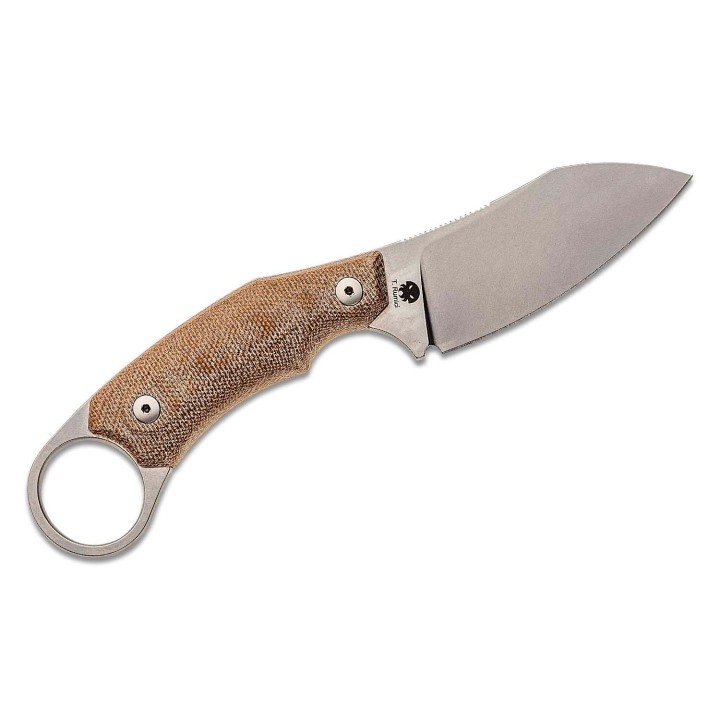 Couteau Karambit LionSteel H1 Lame Acier M390 Manche Natural Micarta Etui Cuir Made Italy LSTH1CVN - Livraison Gratuite