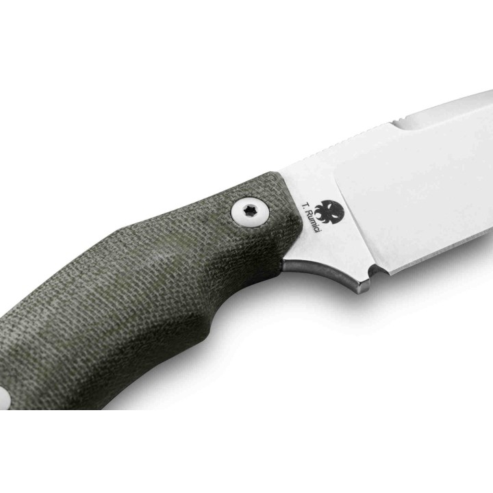 Couteau Karambit LionSteel H2 Lame Acier M390 Manche Green Micarta Etui Cuir Made Italy LSTH2CVG - Livraison Gratuite
