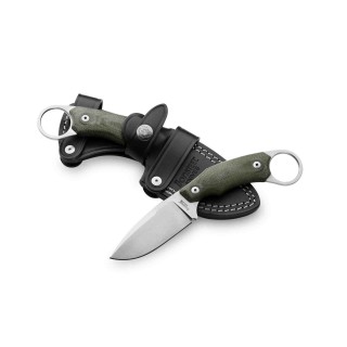 Couteau Karambit LionSteel H2 Lame Acier M390 Manche Green Micarta Etui Cuir Made Italy LSTH2CVG - Livraison Gratuite