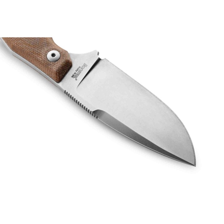 Couteau Karambit LionSteel H2 Lame Acier M390 Manche Natural Micarta Etui Cuir Made Italy LSTH2CVN - Livraison Gratuite