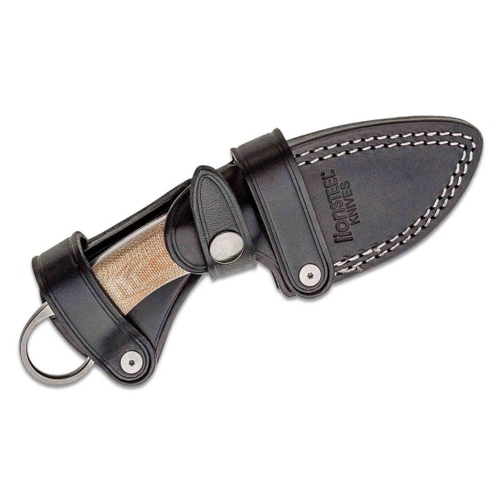 Couteau Karambit LionSteel H2 Lame Acier M390 Manche Natural Micarta Etui Cuir Made Italy LSTH2CVN - Livraison Gratuite