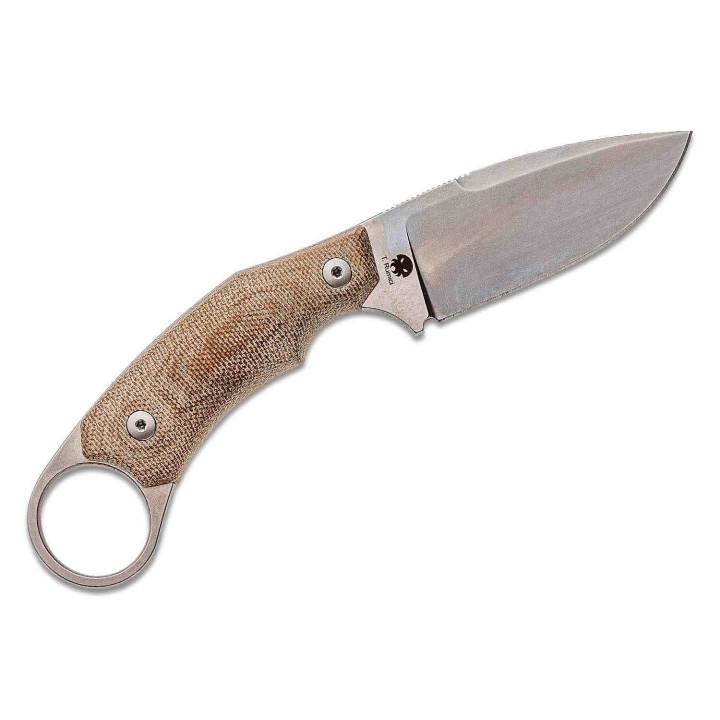 Couteau Karambit LionSteel H2 Lame Acier M390 Manche Natural Micarta Etui Cuir Made Italy LSTH2CVN - Livraison Gratuite