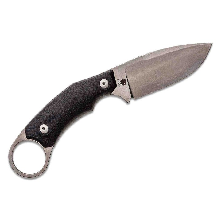 Couteau Karambit LionSteel H2 Lame Acier M390 Manche Black Micarta Etui Cuir Made Italy LSTH2CVN - Livraison Gratuite