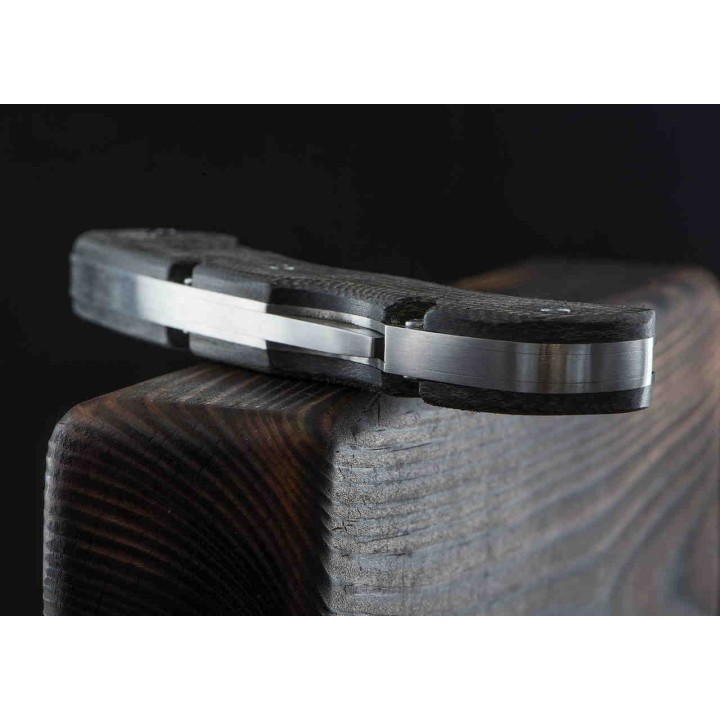 Couteau Marbles Brown Linen Micarta Lame Acier 440 Lockback Etui Nylon MR585 - Livraison Gratuite