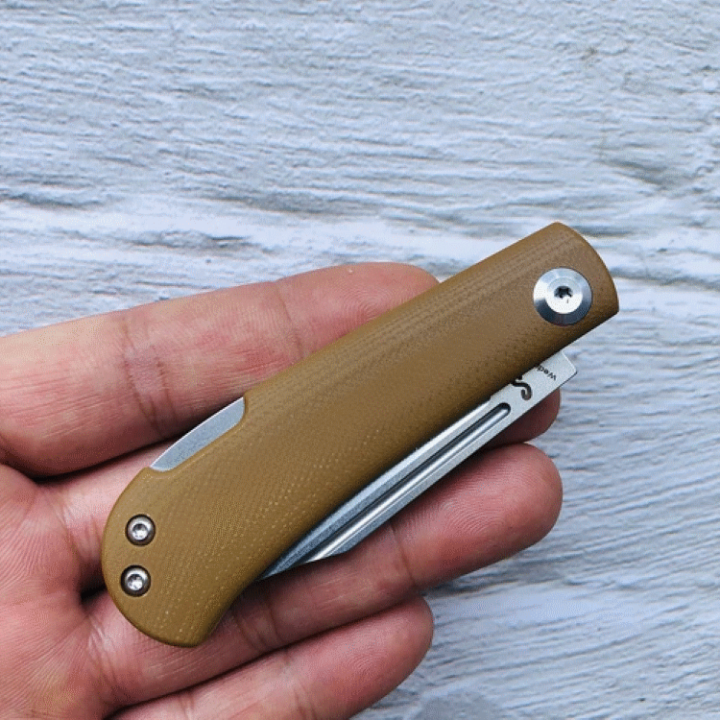 Couteau Kansept Wedge Brown Manche Micarta Lame Acier 154CM Lockback KT2026B9 - Livraison Gratuite