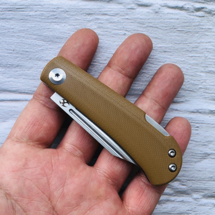 Couteau Kansept Wedge Brown Manche Micarta Lame Acier 154CM Lockback KT2026B9 - Livraison Gratuite