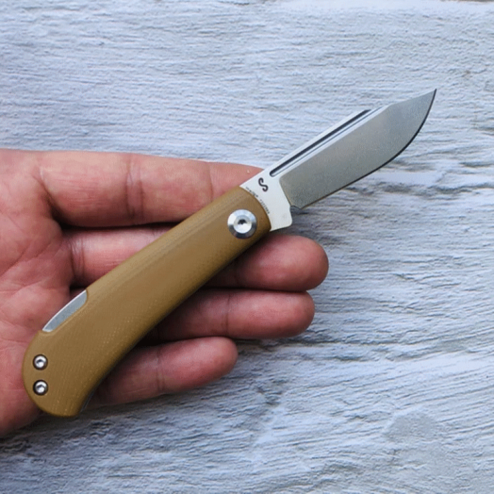Couteau Kansept Wedge Brown Manche Micarta Lame Acier 154CM Lockback KT2026B9 - Livraison Gratuite