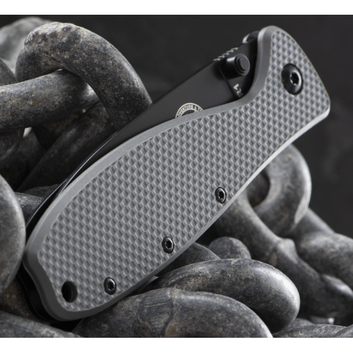 Couteau Esee Zancudo Gray Lame Acier AUS-8 Manche FRN Framelock BRKR1FGB - Livraison Gratuite