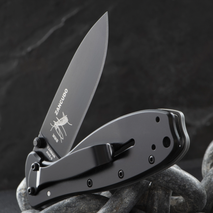 Couteau Esee Zancudo Gray Lame Acier AUS-8 Manche FRN Framelock BRKR1FGB - Livraison Gratuite