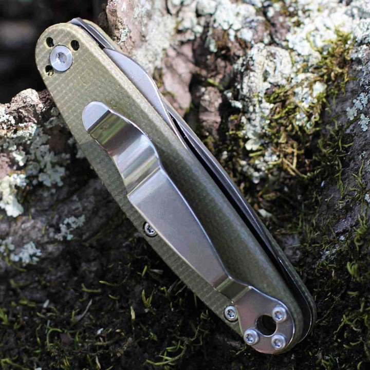 Couteau Esee Churp Green Lame Acier D2 Manche Micarta Linerlock Clip BRKC1 - Livraison Gratuite