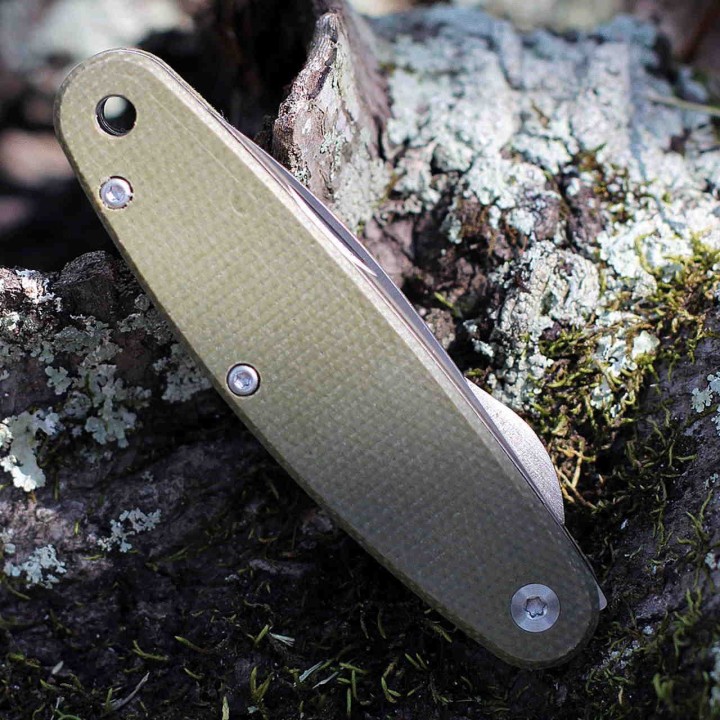Couteau Esee Churp Green Lame Acier D2 Manche Micarta Linerlock Clip BRKC1 - Livraison Gratuite