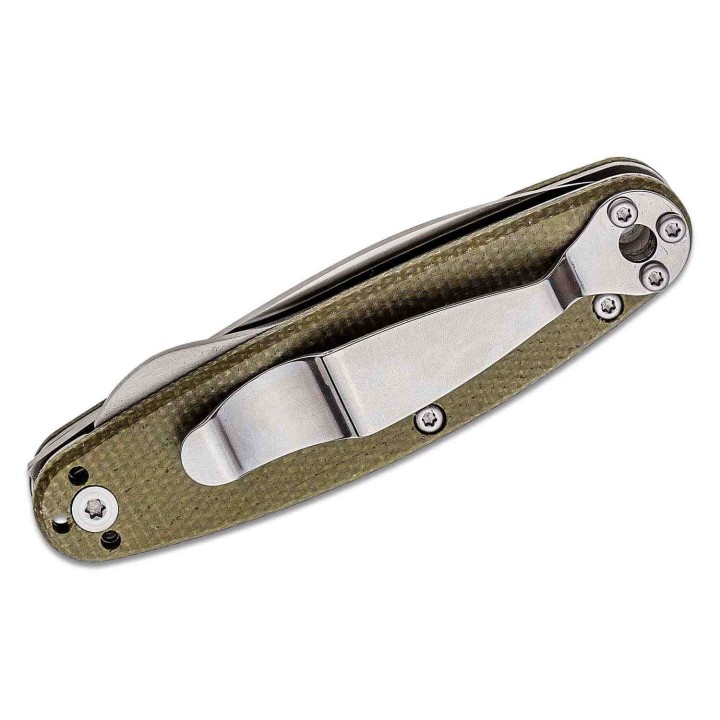 Couteau Esee Churp Green Lame Acier D2 Manche Micarta Linerlock Clip BRKC1 - Livraison Gratuite