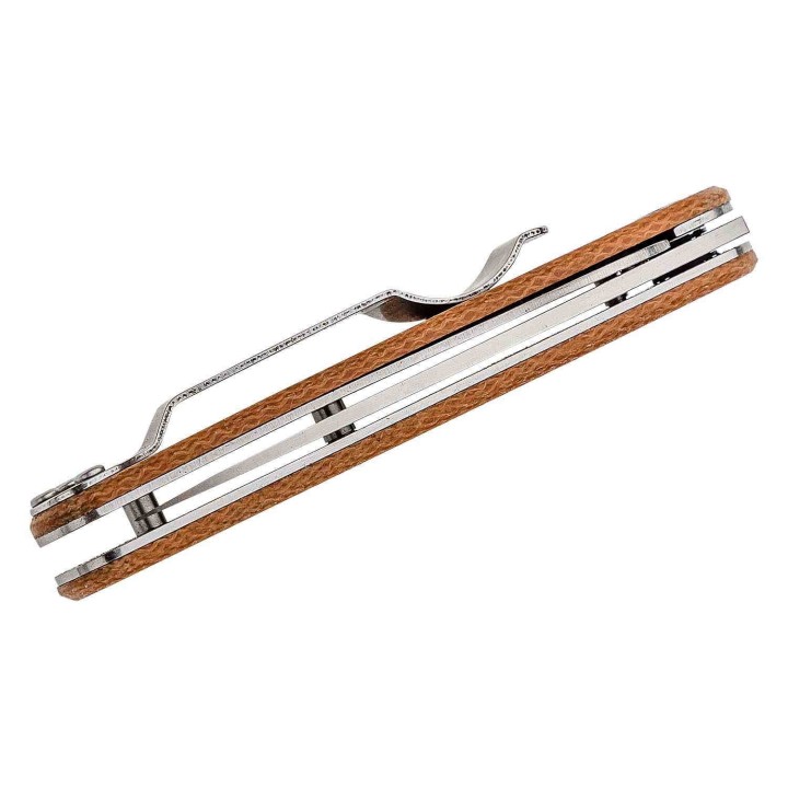 Couteau Esee Churp Brown Lame Acier D2 Manche Micarta Linerlock Clip BRKC2 - Livraison Gratuite