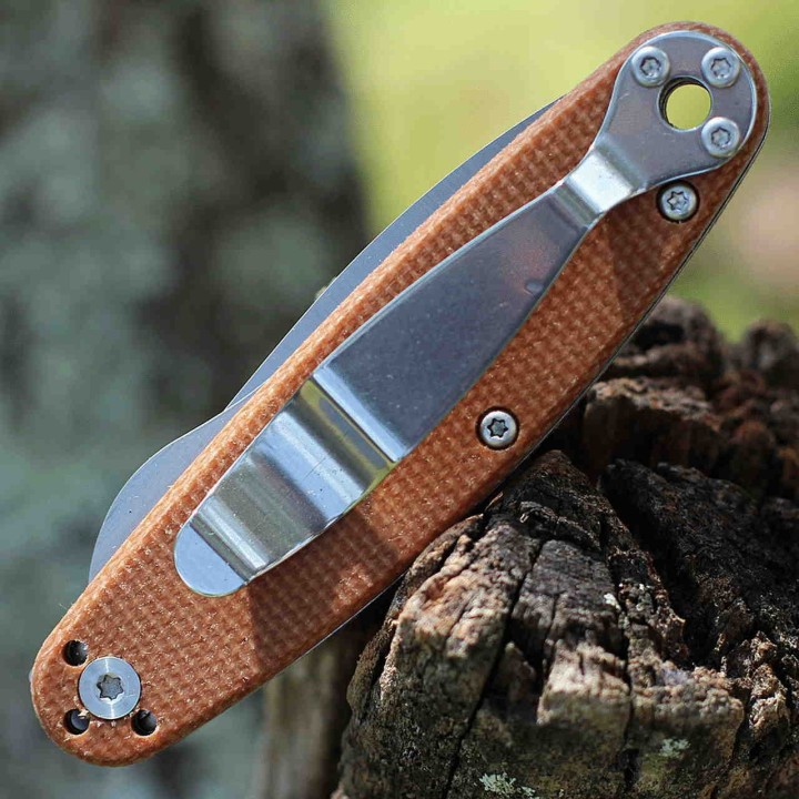 Couteau Esee Churp Brown Lame Acier D2 Manche Micarta Linerlock Clip BRKC2 - Livraison Gratuite
