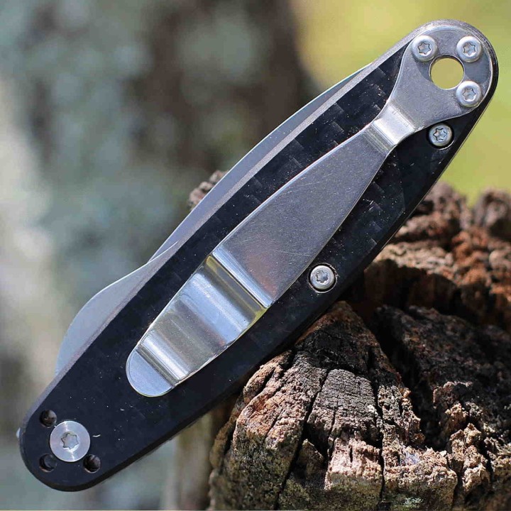 Couteau Esee Churp Fibre Carbone Lame Acier D2 Linerlock Clip BRKC3 - Livraison Gratuite